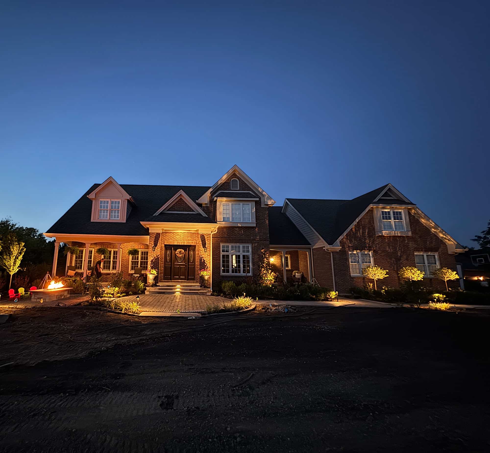 Outdoor lighting installation for homes in Greater Dayton, OH.